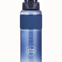 YK Blue Printed Tritan Unbreakable Water Bottle With Straw And Sipper 1100ml-23