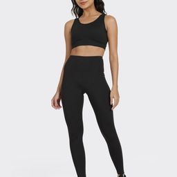 Blissclub Women Plus Size Moistur Wicking Durable Snug Fit Ankle Length Training Tights-20