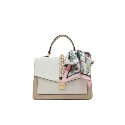 Aldo CAILLA Womens White & Beige Top Handle Satchel with Detachable Straps-picture-11