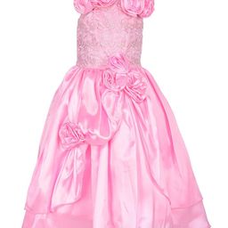 Samsara Couture Pink Satin Dress-picture-54
