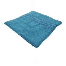 BOMBAY DYEING Flora Blue 400 GSM Pure Cotton Bath Towel-31