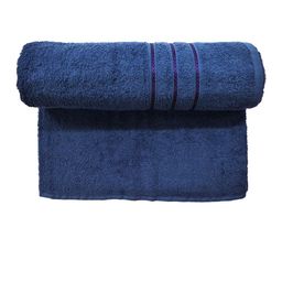 BOMBAY DYEING Flora Navy Blue 400 GSM Pure Cotton Bath Towels-image-19