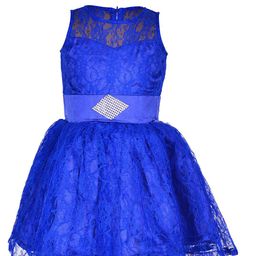 Samsara Couture Blue Lace Dress-image-80