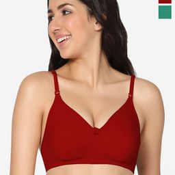 In Care Pack Of 2 Full Coverage Non Padded Pure Cotton T-shirt Bras With All Day Comfort-image-77