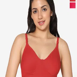 In Care Pack Of 2 Full Coverage Non Padded Pure Cotton T-shirt Bras With All Day Comfort-picture-23