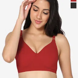 In Care Pack of 2 Full Coverage Non Padded Pure Cotton T-shirt Bras With All Day Comfort-picture-31