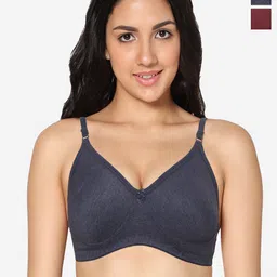In Care Pack Of 2 Non Padded Full Coverage Pure Cotton T-shirt Bras With All Day Comfort-18