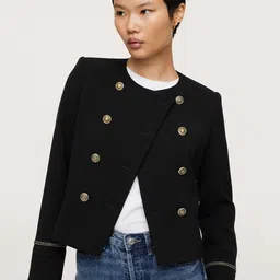 MANGO Women Black Padded Jacket-image-91