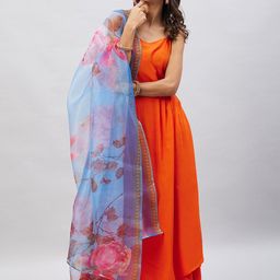 InWeave Women Empire Kurta with Palazzos & Dupatta-image-13