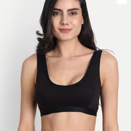 Aimly Pack Of 2 Non-Padded Non-Wired Seamless Cotton Workout Bra With All Day Comfort-77