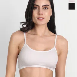 Aimly Pack Of 3 Non-Padded Non-Wired Seamless Cotton Workout Bra With All Day Comfort-22