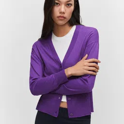 MANGO Women Solid Cardigan-picture-42