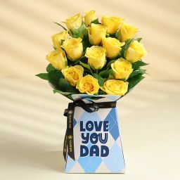 Sunlit Love In Yellow Roses For Dad-picture-11