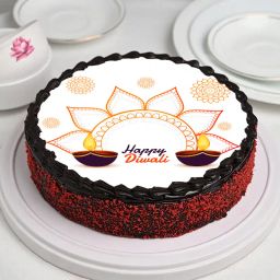 Diwali Diyas Poster Cake-image-10