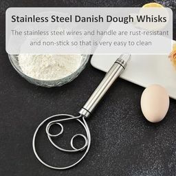 AG E-Com Atta Kneader Dough Maker with Stainless Steel Food Processor Roti Atta Blender Beater Manual Flour Mixer for Egg, Bread, Cake, Pastry, Pizza Dough image 4