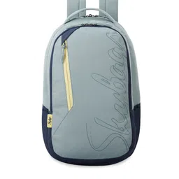 Skybags Unisex Blue & Yellow Brand Logo Backpack-22