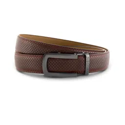 HALDEN Men Textured Leather Formal Belt-30
