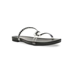 ROCIA By Regal Black Women Vinyl Diamante Flats-picture-8