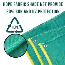 mahira polyglobal llp Mahira UV Stabilized Garden Shade net 90% Green House Net UV Protected for Terrace, House, Balcony, Gardening, Multipurpose Agriculture Shade net with Attached Eyelets on Every Meter (3 x 10 Meters) image 2