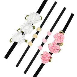 FUNKRAFTS Girls Multicoloured Set of 4 Beaded Hairband-22