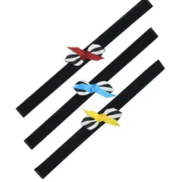 FUNKRAFTS Girls Black & Blue Set of 3 Lace Hairbands-10