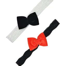 FUNKRAFTS Girls White & Red Set of 2 Lace Hairband-19