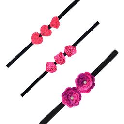 FUNKRAFTS Girls Black & Pink Set of 3 Hair Accessory Bands-38