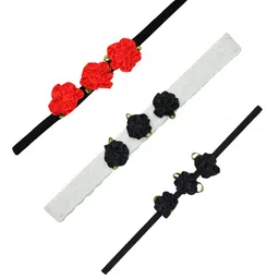 FUNKRAFTS Girls White & Black Set of 3 Hairbands-24