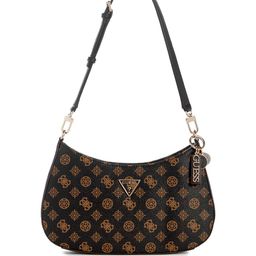 GUESS Brand Logo Printed Structured Baguette Bag-image-11