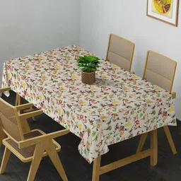 HOSTA HOMES Multi Printed Velvet 4 Seater Table Covers-1