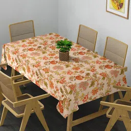 HOSTA HOMES Multi Floral Print Velvet 6 Seater Table Covers-3