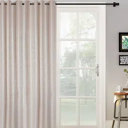 HOSTA HOMES Cream Abstract  Black Out Door Curtain-image-76