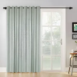 HOSTA HOMES Olive Green 2 Pieces Black Out Door Curtains-image-62