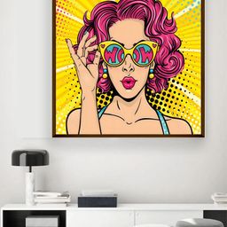 The Art House Yellow & Pink Abstract Painted Wall Art-picture-24