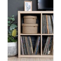 BAJO'S Tan Set Textured Jute Organizer Box-picture-10