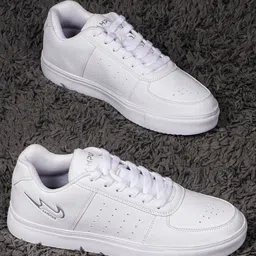 Campus Men White Perforations PU Sneakers-image-34