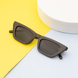 Ted Smith Women Grey Rectangle UV Protected Sunglasses TS-ALLBLK_BLK-image-46