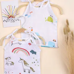 Moms Home Infants Pack of 2 Open Knotted Jhabla GWMHBUKNOTEDJHALA0TO3P2-31