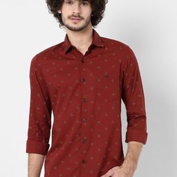 Mufti Men Classic Slim Fit Printed Casual Shirt-image-75