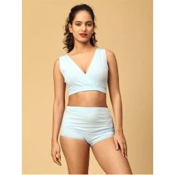 The Mom Store Maternity Sleep Bra and Over Belly Support Panty -Blue (Set of 2)-picture-10