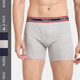 Pepe Jeans Men Pack Of 4 Outer Elastic Cotton Trunks-picture-8