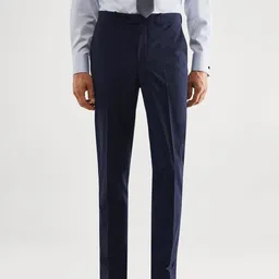 MANGO MAN Slim Fit Checked Formal Trousers-image-21
