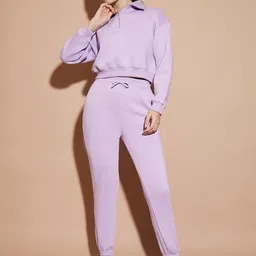 Nun Mock Collar Sweatshirt With Joggers-46