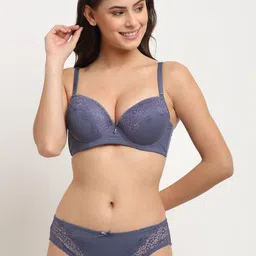 MAKCLAN Women Blue Lace Lingerie Set K1407LAS-picture-11