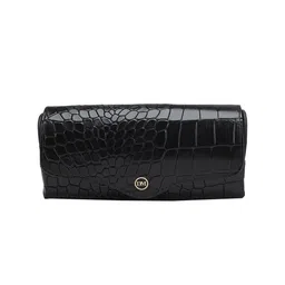 Da Milano Black Textured Leather Sunglasses Case-24