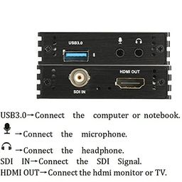 microware HDMI Audio & Video Capture Card, Game and Live Streaming Device (3G SDI to USB HDMI Capture Card) image 2