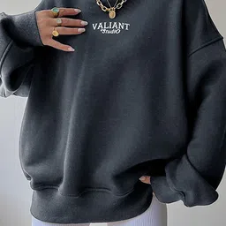 LULU & SKY Relaxed-Fit Round Neck Long Sleeve Pullover Sweatshirt-picture-32