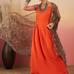 InWeave Women Empire Kurta with Palazzos & With Dupatta-picture-11