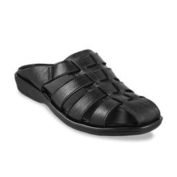 WALKWAY by Metro Men Black Fisherman Sandals-image-49