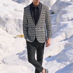 Dash and Dot Men Printed Single-Breasted Blazer-2